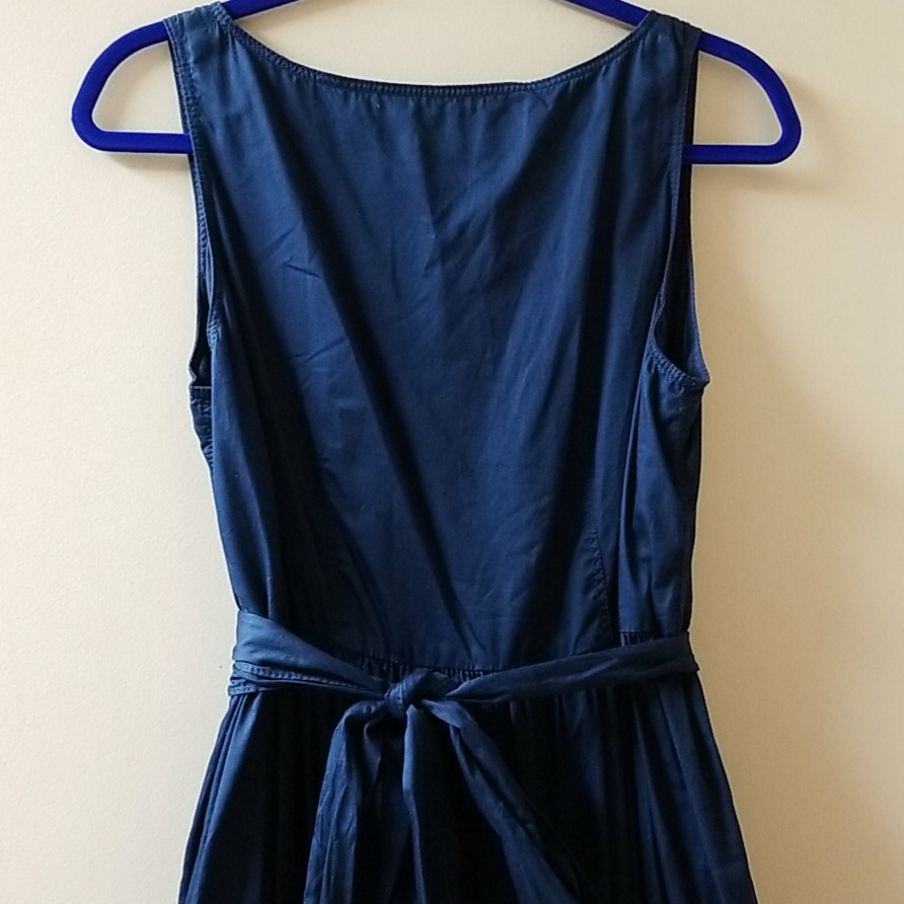 Liz Claiborne navy blue midi dress